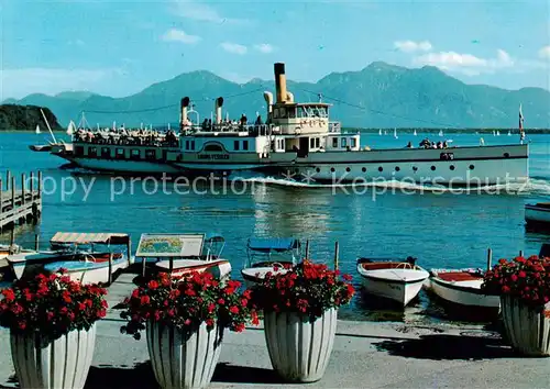 AK / Ansichtskarte Dampfer_Seitenrad Am Chiemsee Ludwig Fessler  