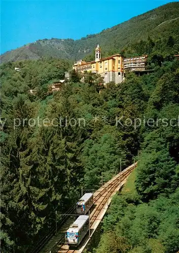 AK / Ansichtskarte Bergbahn Santuario Madonna del Sasso Orselina Locarno Bergbahn