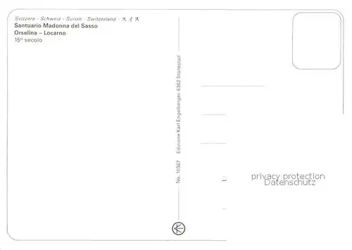AK / Ansichtskarte Bergbahn Santuario Madonna del Sasso Orselina Locarno Bergbahn