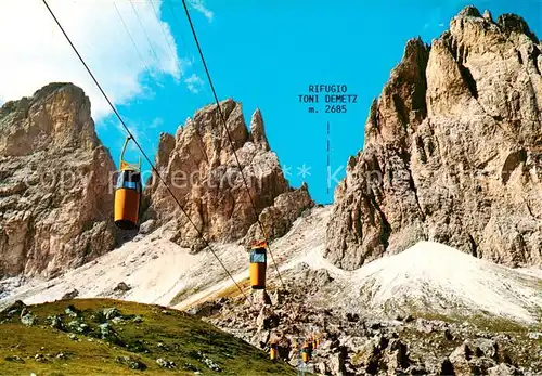 AK / Ansichtskarte Seilbahn_Cable Car_Telepherique Dolomiti Rifugio Toni Demetz  