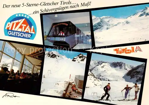 AK / Ansichtskarte Bergbahn Pitztaler Gletscherbahn Pritzerexpress Bergbahn