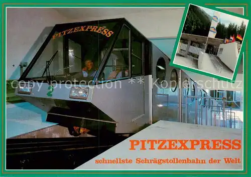 AK / Ansichtskarte Bergbahn Pitzexpress Schraegstollenbahn der Welt  Bergbahn