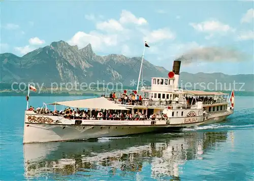 AK / Ansichtskarte Dampfer_Seitenrad Thunersee Bluemlisalp 