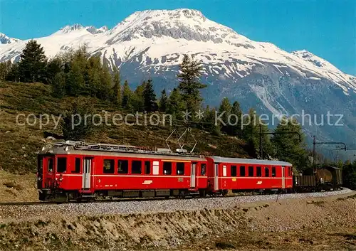 AK / Ansichtskarte Eisenbahn Rhaetische Bahn RhB Elekt. Triebwagen Eisenbahn