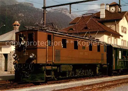 AK / Ansichtskarte Eisenbahn Rhaetische Bahn RhB Elektrische Lokomotive Ge 4 6 453 Eisenbahn