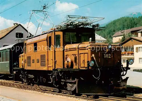 AK / Ansichtskarte Eisenbahn Rhaetische Bahn RhB elektrische Lokomotive Ge 6 6 I 402 Eisenbahn