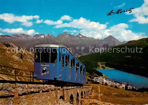 AK / Ansichtskarte Bergbahn Corvigliabahn St.Moritz Bergbahn