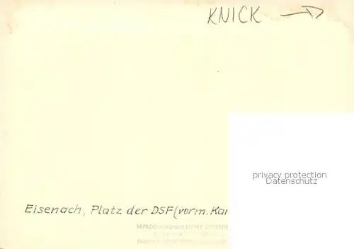 AK / Ansichtskarte Eisenach Platz der DSF mit Lutherdenkmal 