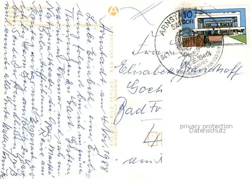 AK / Ansichtskarte Arnstadt_Ilm Neues Palais Rathaus Neideckturm Hopfenbrunnen Haus zum Palmenbaum Arnstadt_Ilm