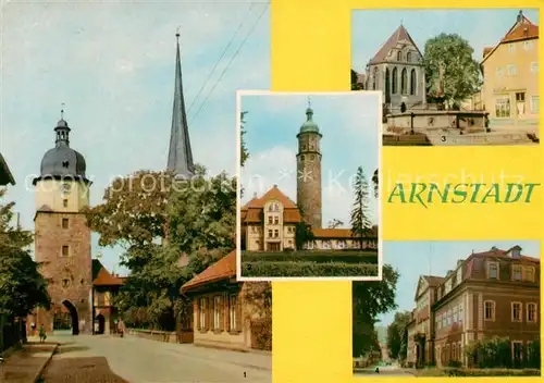 AK / Ansichtskarte Arnstadt_Ilm Riedtor Neideckturm Bachkirche Heimatmuseum Arnstadt_Ilm
