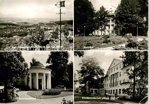 AK / Ansichtskarte Bad_Liebenstein Blick von der Ruine Kurhaus Brunnentempel Kliniksanatorium Hugo Gefroi Bad_Liebenstein