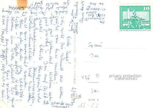 AK / Ansichtskarte Bad_Liebenstein Blick von der Ruine Kurhaus Brunnentempel Kliniksanatorium Hugo Gefroi Bad_Liebenstein