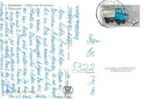 AK / Ansichtskarte Catterfeld Kandelaber Blick vom Kandelaber Teilansicht Catterfeld