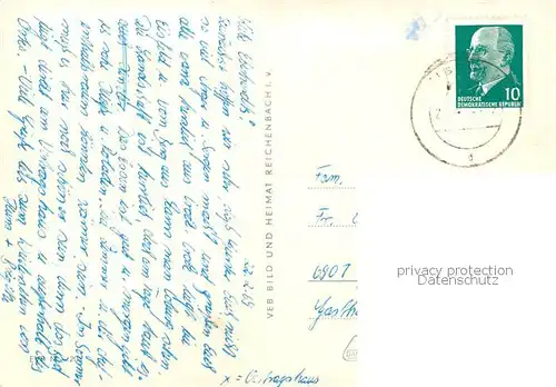 AK / Ansichtskarte Crock_Auengrund Panorama Schwimmbad Kirche 