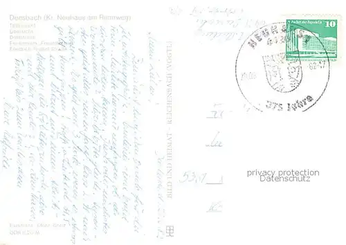 AK / Ansichtskarte Deesbach Teilansicht uebersicht Dorfstrasse Ferienheim Freundschaft Friedrich Froebel Strasse Deesbach
