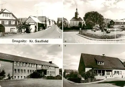 AK / Ansichtskarte Drognitz Teilansichten Zentral Schule Konsum Kaufhalle Drognitz