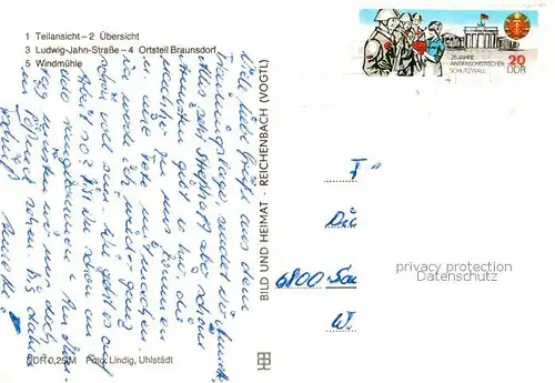 AK / Ansichtskarte Dittrichshuette Teilansicht uebersicht Ludwig Jahn Strasse OT Braunsdorf Windmuehle Dittrichshuette