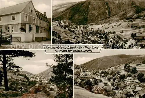 AK / Ansichtskarte Doeschnitz Gasthaus zur Weissen Sorbitz Panorama Doeschnitz