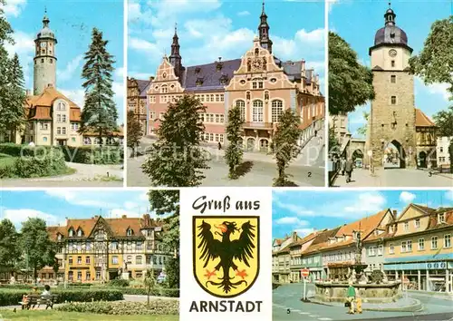 AK / Ansichtskarte Arnstadt_Ilm Neideckturm Rathaus Riedtor Stadtpark Bahnhof Hopfenbrunnen Arnstadt_Ilm
