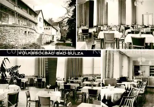 AK / Ansichtskarte Bad_Sulza Volkssolbad Kurhaus Speisesaal Cafe Schmidt Bad_Sulza