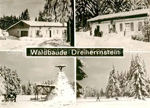 AK / Ansichtskarte Brotterode Waldbaude Dreiherrnstein Winteridylle Brotterode
