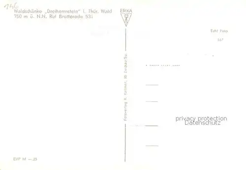 AK / Ansichtskarte Brotterode Waldschaenke Dreiherrnstein Scheffel Gedenkstein Am Rennsteig Blick zum Inselsberg Brotterode