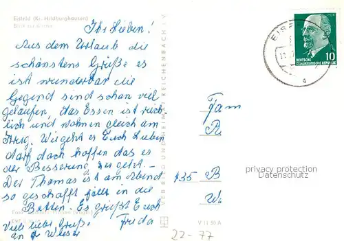 AK / Ansichtskarte Eisfeld Kirche Eisfeld