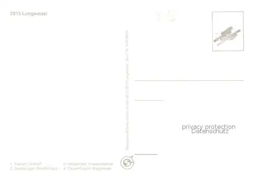 AK / Ansichtskarte Langwedel__Verden Schloss Fachwerkhaeuser Seepartie 