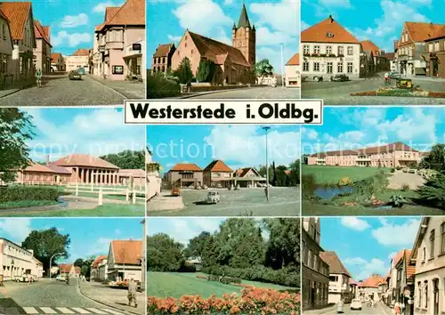 AK / Ansichtskarte Westerstede Strassenpartien Marktplatz Kirche Park Westerstede