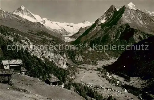 AK / Ansichtskarte Evolene_VS Dt Blanche Dt dHerens Dts de Velsivi Dt Perroc 