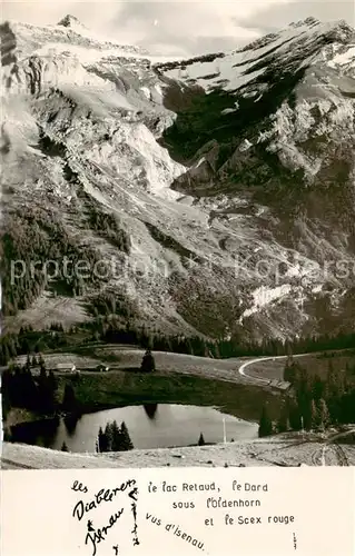 AK / Ansichtskarte Les_Diablerets_VD Le Lac Retaud Le Dard sous Oldenhorn et le Scex rouge 