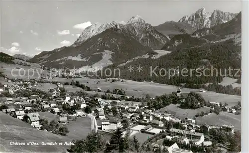 AK / Ansichtskarte Chateau d_Oex Gumfluh et Rubli Vue aerienne Chateau d Oex