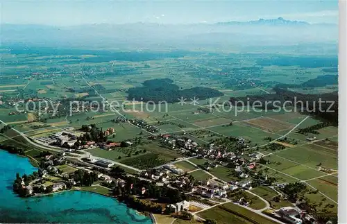 AK / Ansichtskarte Muensterlingen_TG Fliegeraufnahme mit Saentiskette Muensterlingen_TG