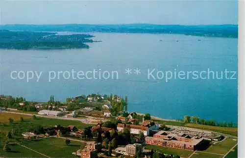 AK / Ansichtskarte Muensterlingen_TG Fliegeraufnahme mit Bodensee Muensterlingen_TG