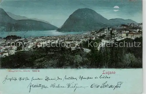 AK / Ansichtskarte Lugano_Lago_di_Lugano_TI Panorama 