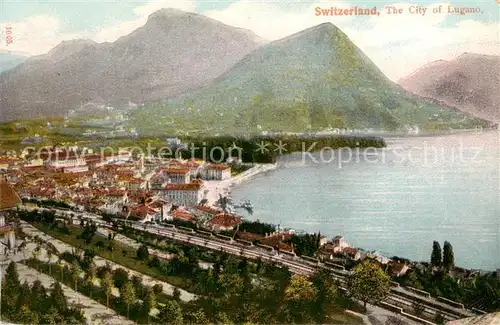 AK / Ansichtskarte Lugano_Lago_di_Lugano_TI Panorama 