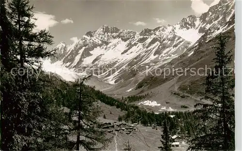 AK / Ansichtskarte Loetschental_VS Fafleralp mit Sattelhorn und Schienhorn 