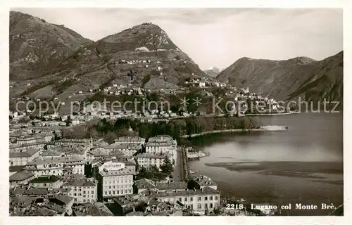 AK / Ansichtskarte Lugano_Lago_di_Lugano_TI Col Monte Bre 
