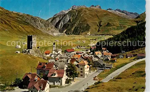 AK / Ansichtskarte Hospental_Hospenthal_UR Blick nach Andermatt und zur Oberalp