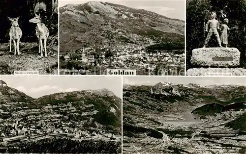 AK / Ansichtskarte Goldau_Arth_SZ Natur und Tierpark Panorama Bergsturz Denkmal  