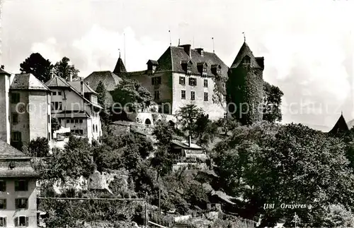 AK / Ansichtskarte Gruyeres__Gruyere_Greyerz_FR Schloss 