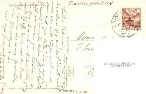 AK / Ansichtskarte Finsteraarhorn_4274m_BE mit Agassizhorn 