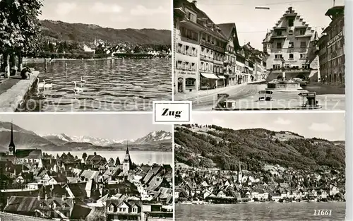 AK / Ansichtskarte Zug__ZG Partien am Zugersee Stadtplatz Panorama 