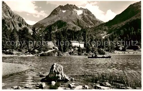 AK / Ansichtskarte Maloja_GR Lago di Cavloccio mit Monte del Forno Maloja_GR