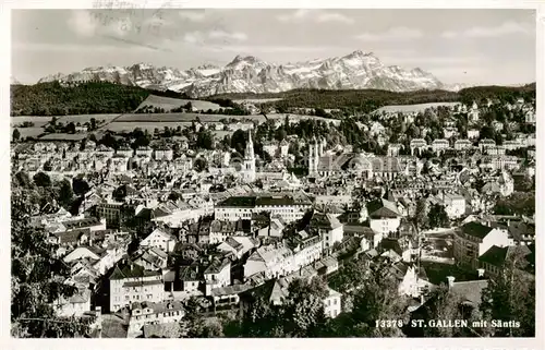 AK / Ansichtskarte St_Gallen_SG Fliegeraufnahme mit Saentis St_Gallen_SG