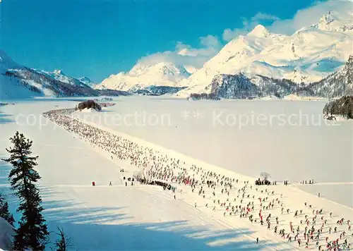 AK / Ansichtskarte Zuoz_GR Engadiner Skimarathon Zuoz_GR