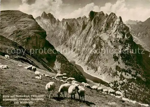 AK / Ansichtskarte St_Gallen_SG Blick auf Bollenwies Faehlensee Rostenfirst Altmann Hundstein und Widderstein St_Gallen_SG