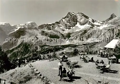 AK / Ansichtskarte Braunwald_GL Blick vom Berghaus Gumen auf Toedi und Ortstock Braunwald GL