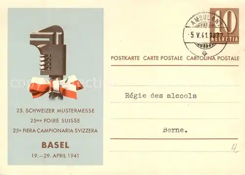 AK / Ansichtskarte Basel_BS Schweizer Mustermesse April 1941 Basel_BS