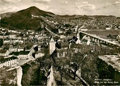 AK / Ansichtskarte Baden__AG Blick von der Ruine Stein 